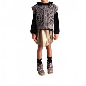 NEW TOCOTO VINTAGE leatherette mini skirt in gold